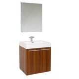 Fresca FVN8058TK Fresca Alto 23" Teak Modern Bathroom Vanity w/ Medicine Cabinet