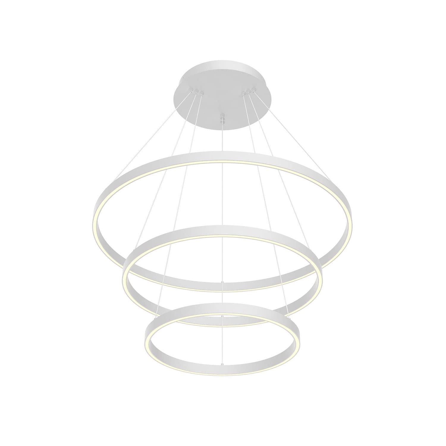 Kuzco CH87932-WH Cerchio 3 Layer 32" Chandelier WH Aluminum Extrusion Up Down 930 TRIAC 120 196W