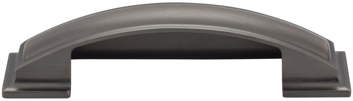 Jeffrey Alexander 436-96BNBDL 96 mm Center-to-Center Brushed Pewter Square Annadale Cabinet Cup Pull