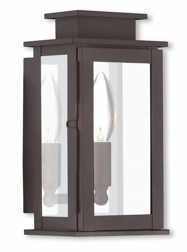 Livex Lighting 20191-07 Transitional One Light Outdoor Wall Lantern from Princeton Collection in Bronze/Dark Finish