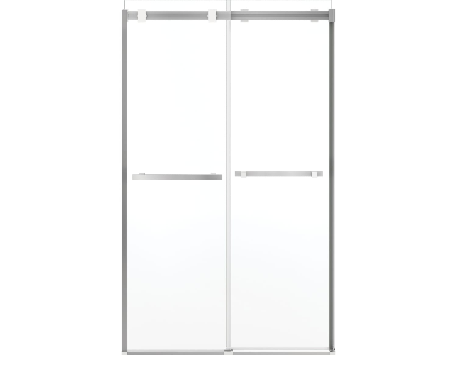 MAAX 136956-810-280-000 Duel Alto 44-47 X 78 in. 8mm Bypass Shower Door for Alcove Installation with GlassShield® glass in Chrome & Matte White