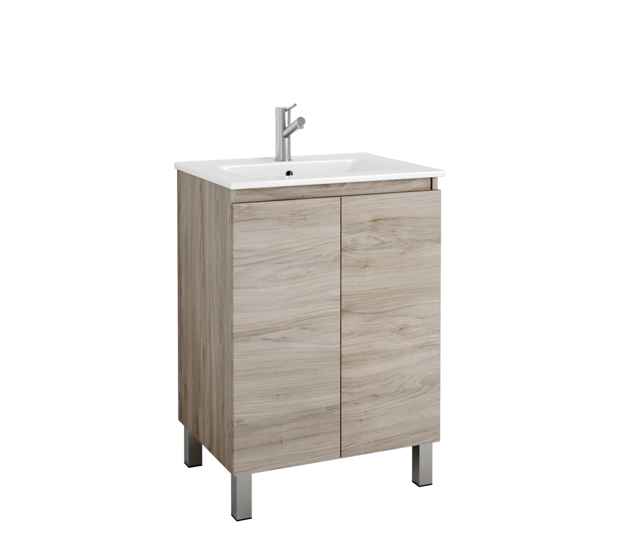 DAX Sunset Engineered Wood and Porcelain Onix Basin Vanity, 24", Pine DAX-SUN012412-ONX