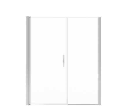 MAAX 138275-900-084-100 Manhattan 53-55 x 68 in. 6 mm Pivot Shower Door for Alcove Installation with Clear glass & Round Handle in Chrome