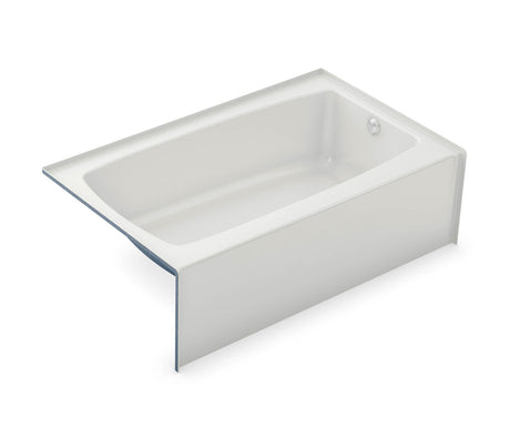 Aker TO-3660 AFR AcrylX Alcove Left-Hand Drain Bath in White