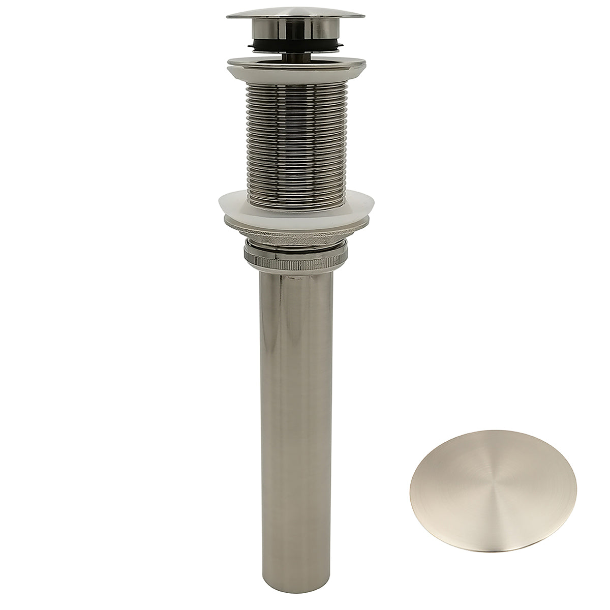 Push Pop-Up Sink Drain Without Overflow