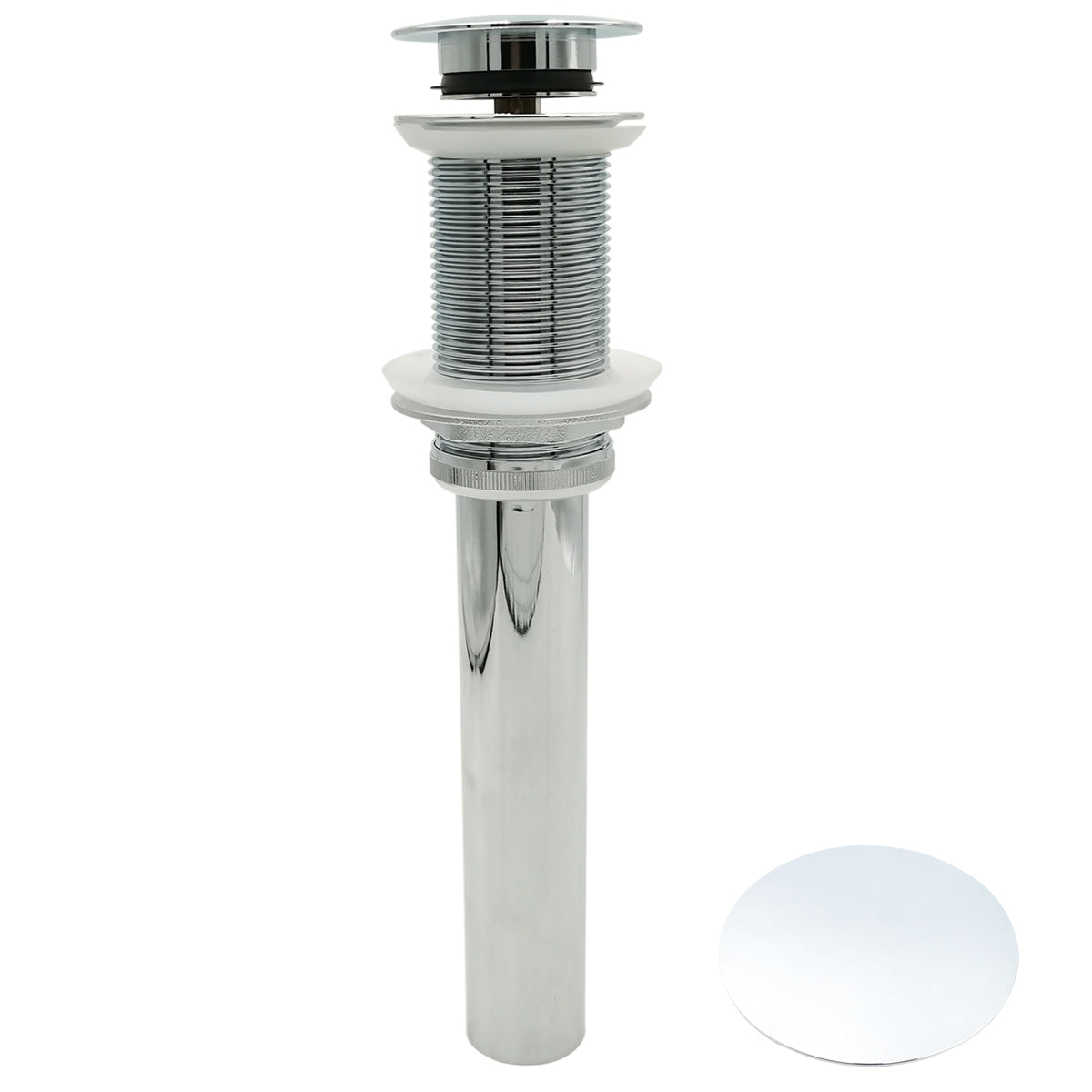 Push Pop-Up Sink Drain Without Overflow