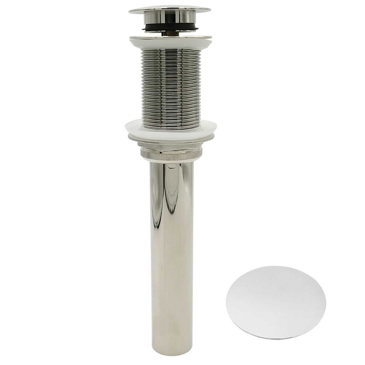 Push Pop-Up Sink Drain Without Overflow