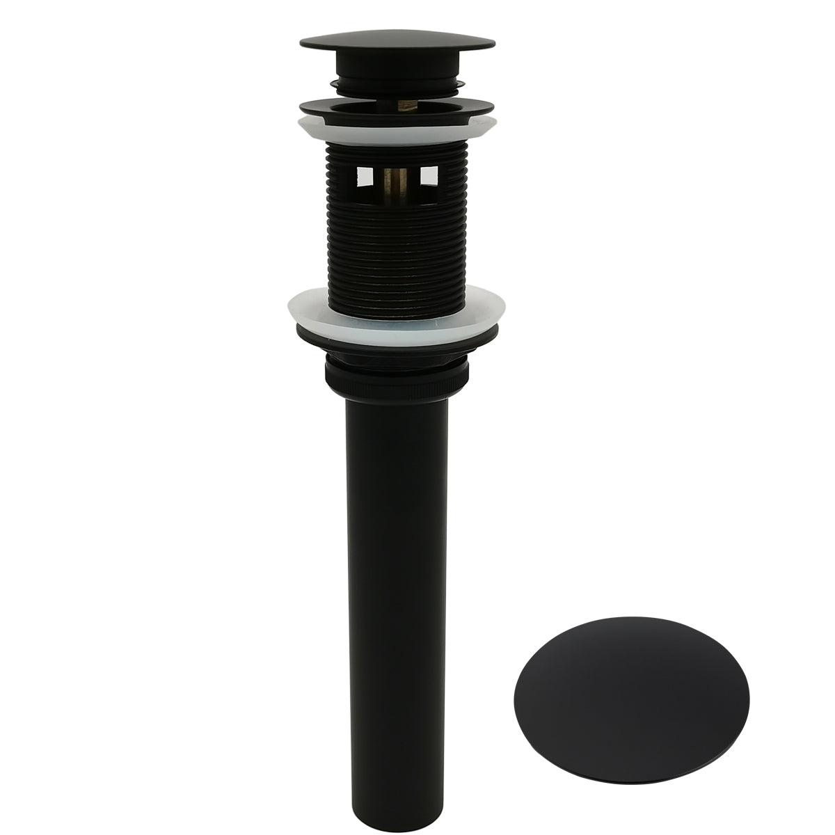 Push Pop-Up Sink Drain With Overflow