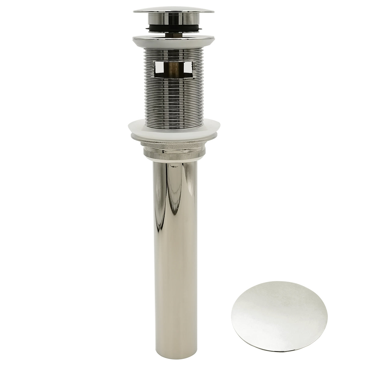 Push Pop-Up Sink Drain With Overflow