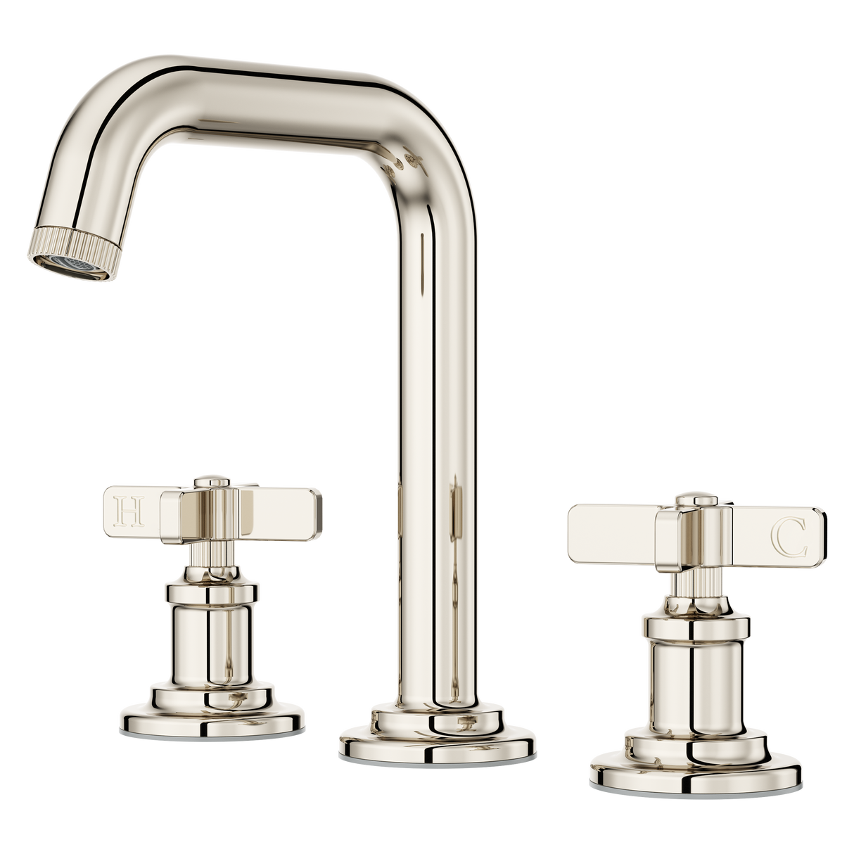 Winter Park 2-Handle 8" Widespread Wallmount Bathroom Faucet in Polished Nickel