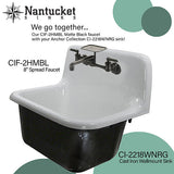 Nantucket Sinks CIF-2HMBL Wall Mount Faucet with Soap Dish Black