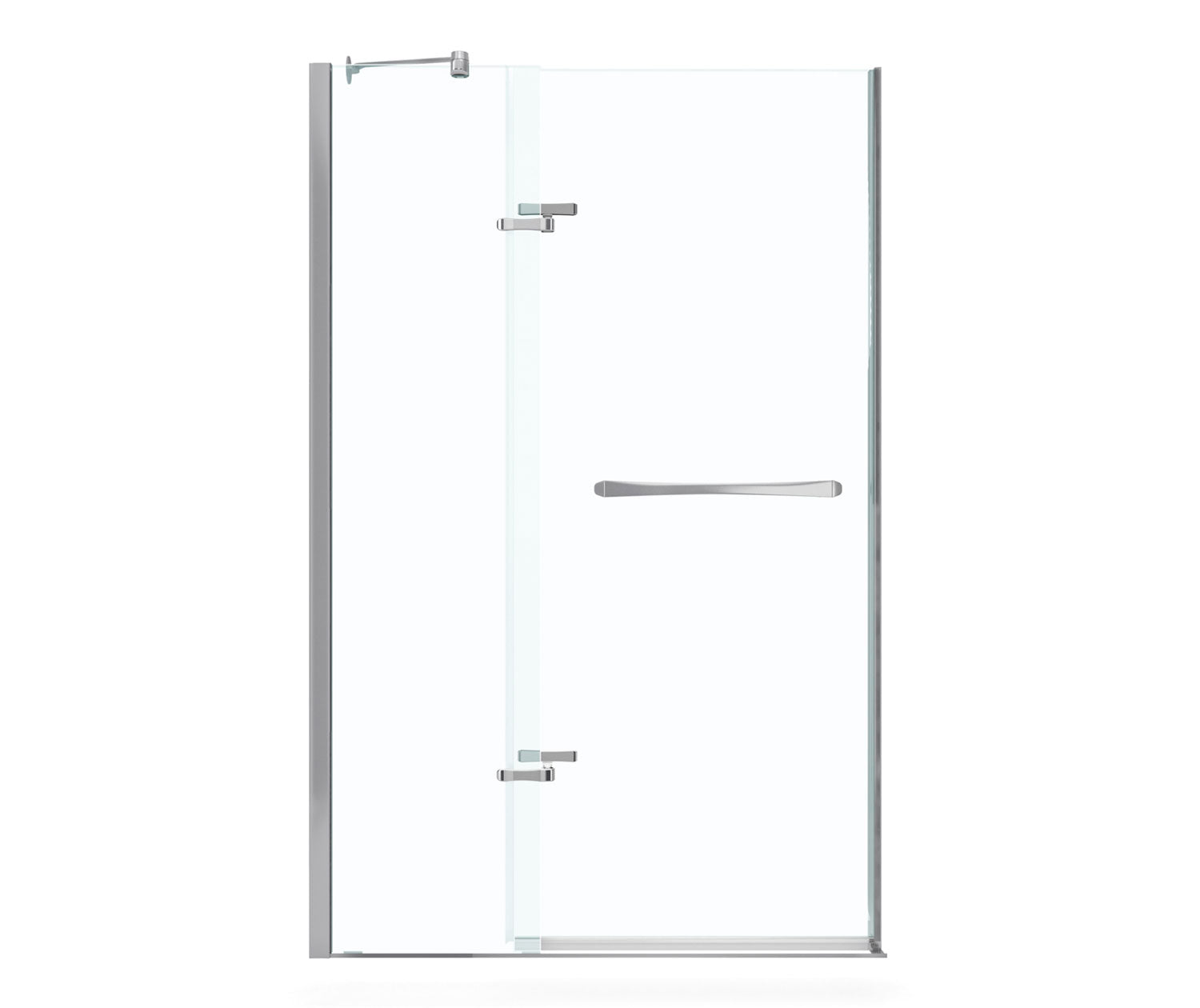 MAAX 136883-900-084-000 Reveal 71 51 ½-54 ½ x 71 ½ in. 8mm Pivot Shower Door for Alcove Installation with Clear glass in Chrome