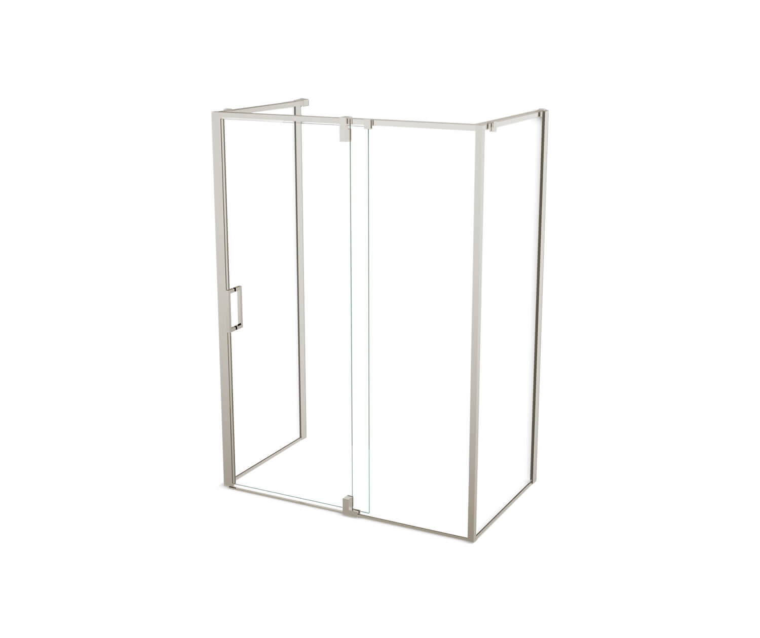 MAAX 137874-900-305-000 ModulR 60 x 32 x 78 in. 8mm Pivot Shower Door for Wall-mount Installation with Clear glass in Brushed Nickel