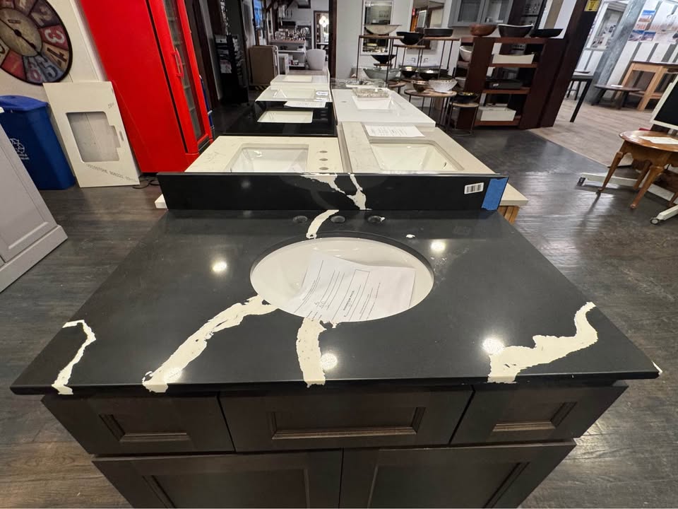 37” Vanity Brooklyn Slate Shaker With Cow Top