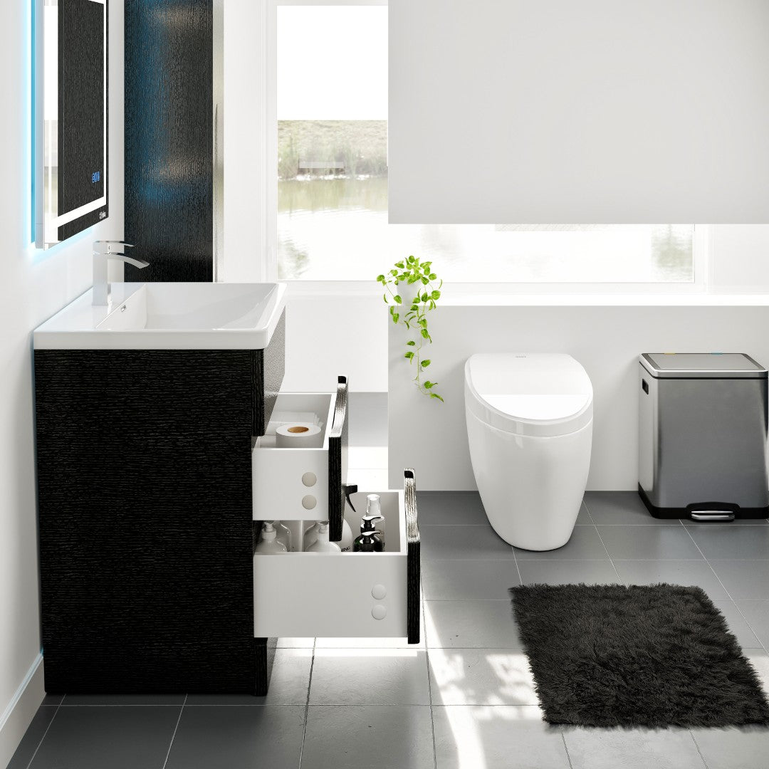 Victoria 25 in. Chestnut Single Sink Bath Vanity with Acrylic Top and Integrated Sink