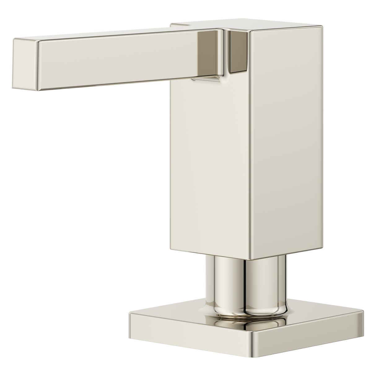 Square Modern Kitchen Soap Dispenser in Polished Nickel