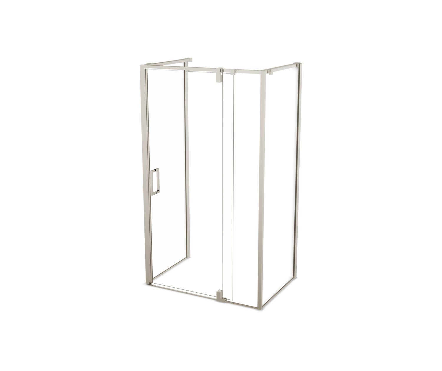 MAAX 137864-900-305-000 ModulR 48 x 34 x 78 in. 8mm Pivot Shower Door for Wall-mount Installation with Clear glass in Brushed Nickel