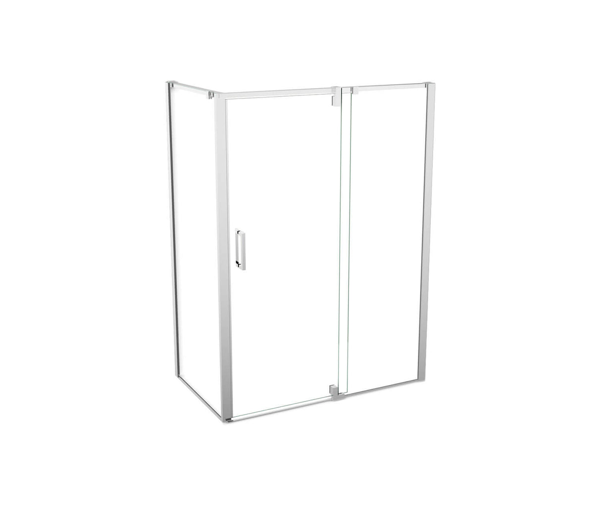 MAAX 137870-900-084-000 ModulR 60 x 32 x 78 in. 8mm Pivot Shower Door for Corner Installation with Clear glass in Chrome