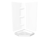 MAAX 101422-000-001-000 Neo-Angle Base 36 3 in. 36 x 36 Acrylic Corner Left or Right Shower Base with Corner Drain in White