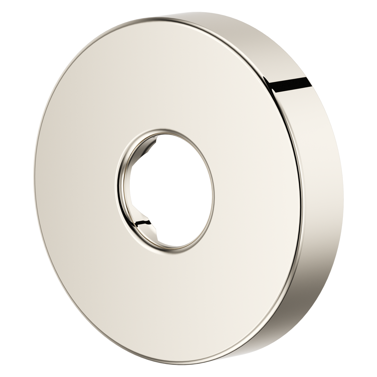 Modern Round Shower Arm Flange in Polished Nickel
