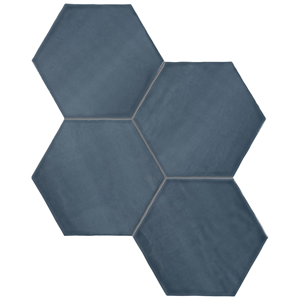 Anatolia Tile 6" Hex Teramoda Ink Glossy 4000-0263-0 Ink Hexagon - premium natural stone mosaic tile from Anatolia Tile, available at PoshHaus showroom in Keene, NH