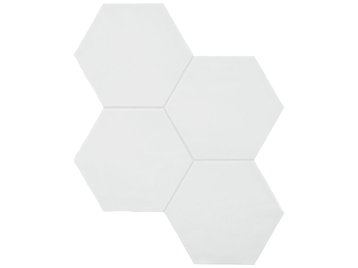 Anatolia Tile 6" Hex Teramoda Powder Glossy 4000-0254-0 Powder Hexagon - premium natural stone mosaic tile from Anatolia Tile, available at PoshHaus showroom in Keene, NH