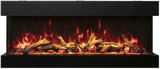 Amantii 72-TRU-VIEW-XL Tru View Deep Smart Electric - 72" Indoor / Outdoor WiFi Enabled 3 Sided Fireplace Featuring a depth of 14 1/4", MultiFunction Remote Control, Multi Speed Flame Motor, and a Selection of Media Options