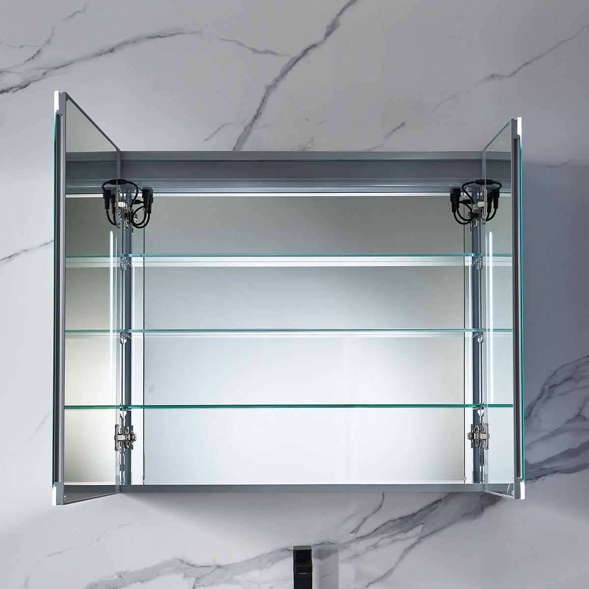Capella LED Medicine Cabinet – Modern Vanity Mirror with Built-in Defogger and Touch Controls