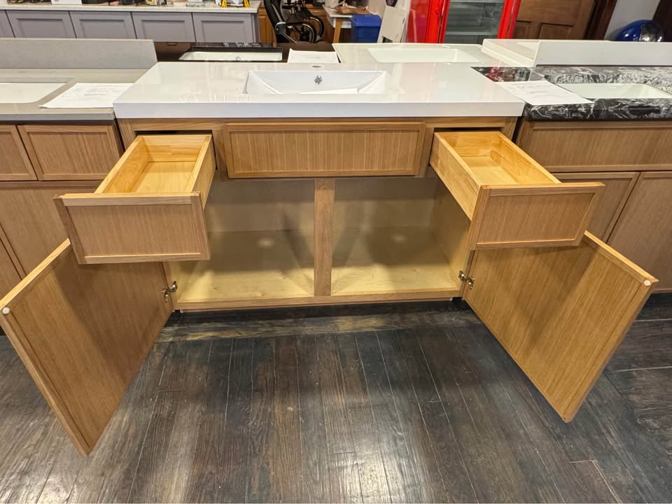 48” Single Bowl Oslo Oak Vanity With Integrated Acrylic Top