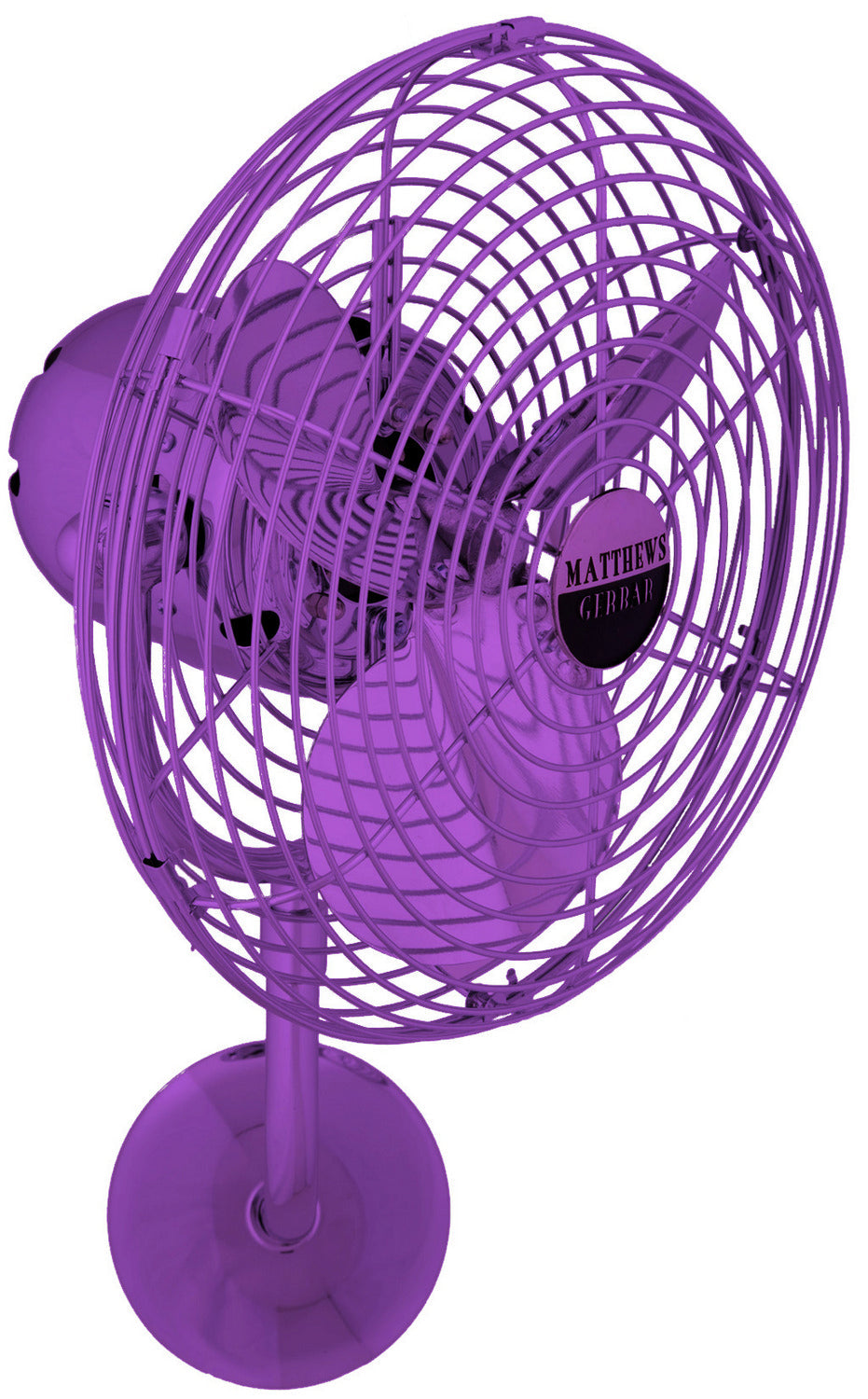 Matthews Fan MP-LTPURPLE-MTL Michelle Parede vintage style wall fan in Ametista (Purple) finish.
