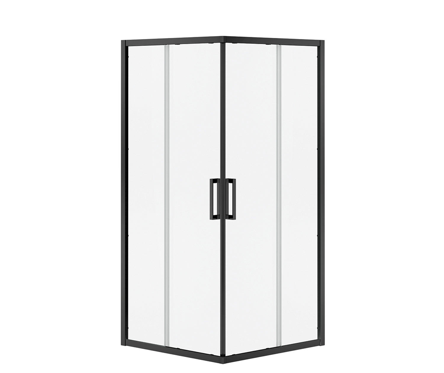 MAAX 137448-900-340-000 Radia Square 36 x 36 x 71 ½ in. 6 mm Sliding Shower Door for Corner Installation with Clear glass in Matte Black