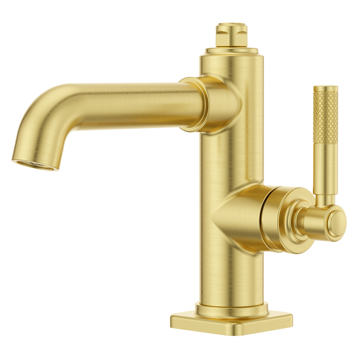 Hillstone Single Control 4" Centerset Bathroom Faucet in Brushed Gold