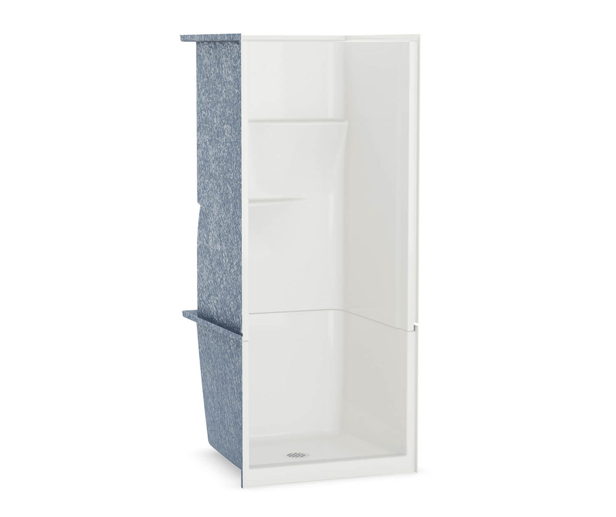 MAAX 105600-000-002-000 Gallery SH-3232 AcrylX Alcove Center Drain Two-Piece Shower in White