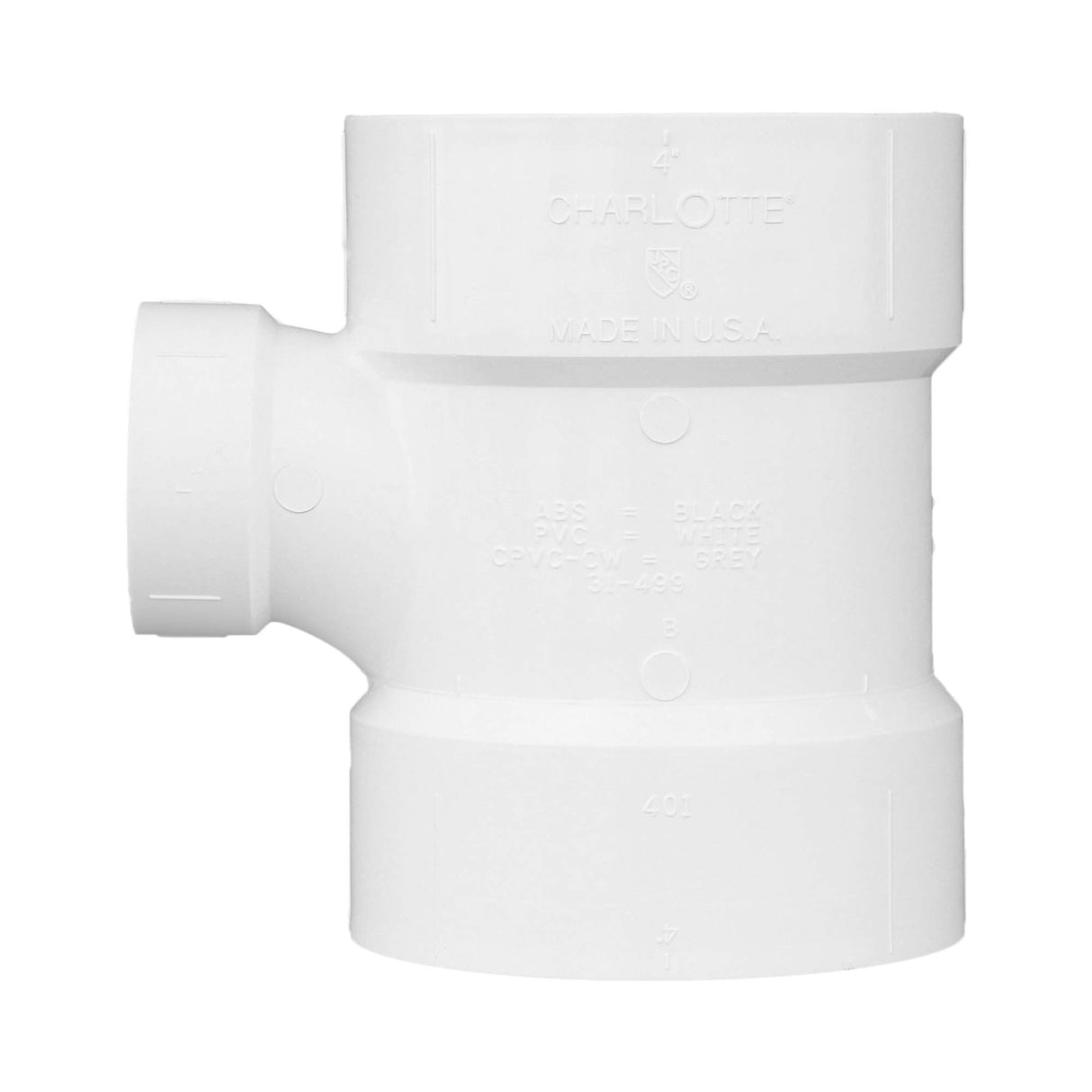 CHARLOTTE PIPE 2 x 1 1/2 x 1 1/2 DWVSANITARYTEE REDUC DWV (DRAIN, WASTE AND VENT) (1 Unit Piece)