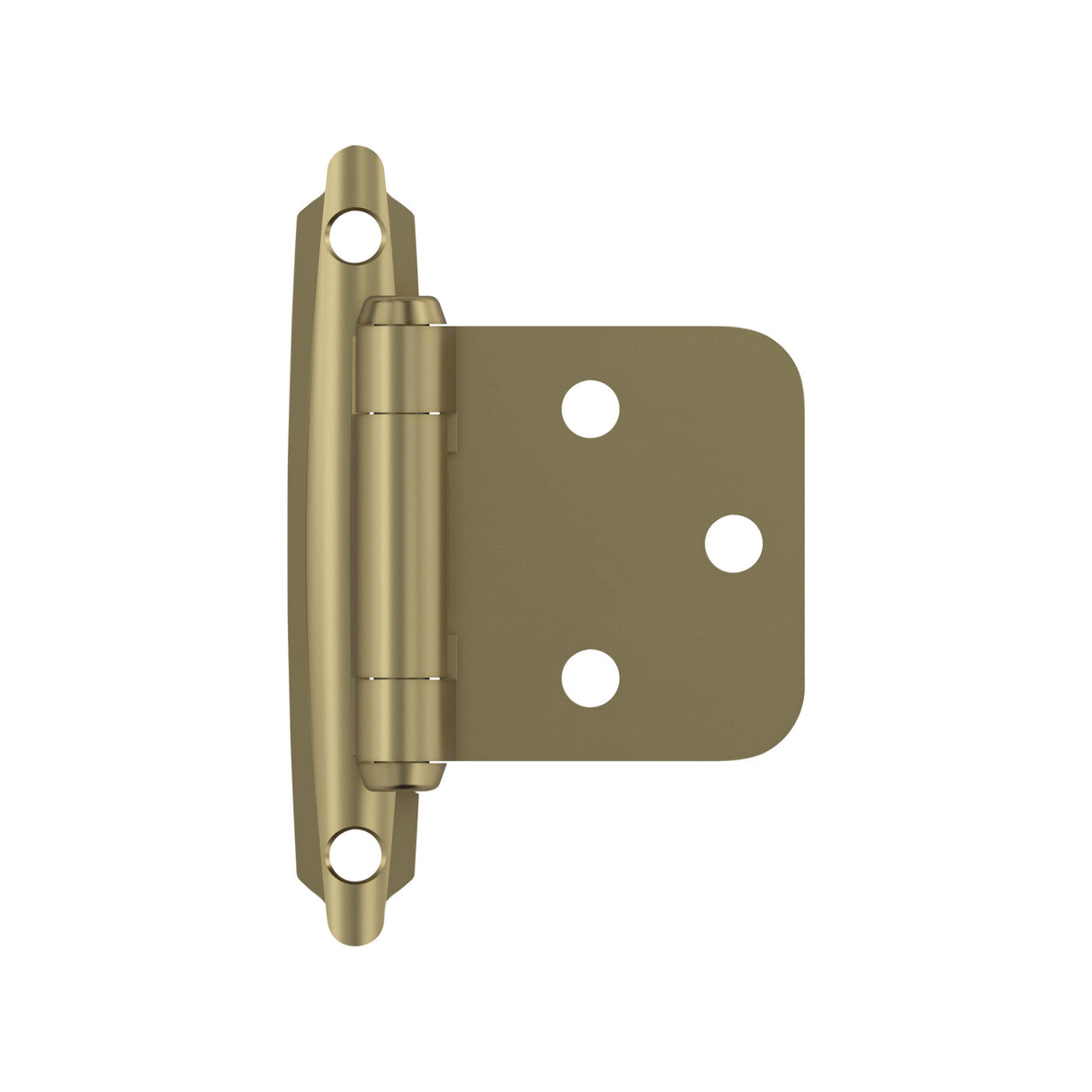 Amerock BPR3429BBZ Cabinet Hinge Variable Overlay Self Closing Face Mount Golden Champagne Kitchen Cabinet Door Hinge 1 Pair/2 Pack Functional Hardware