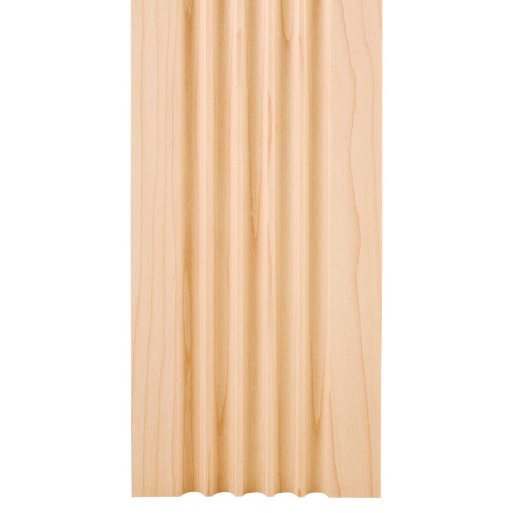 Hardware Resources FLT4HMP 5/8" D x 4" H Hard Maple Fluted Moulding