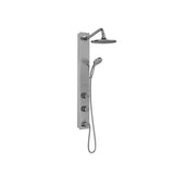 PULSE ShowerSpas 1021-SSB Aloha Shower System with 8" Rain Showerhead, 2 Pulsating Body Spray Jets and Hand Shower, Brushed Stainless Steel with Chrome Fixtures