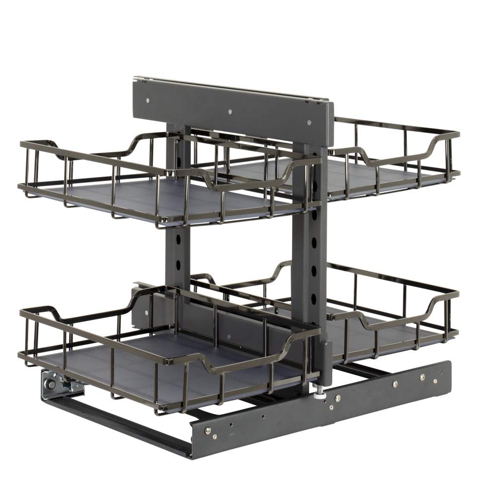 Hardware Resources SWS-BCS18BN 18" Black Nickel STORAGE WITH STYLE® Blind Corner Organizer