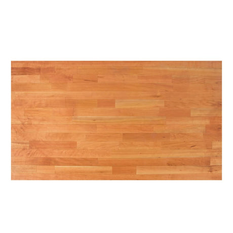 John Boos CHYKCT2425-O Finger Jointed Cherry Wood Rails Kitchen Island Butcher Block Cutting Board Counter Top with Oil Finish, 24" x 25" 1.5"