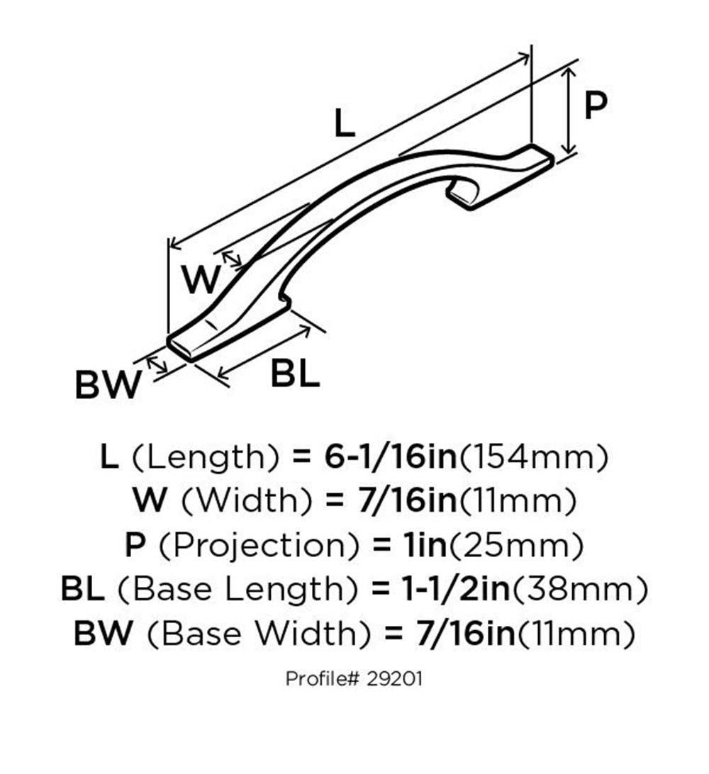 Amerock Cabinet Pull Oil Rubbed Bronze 3-3/4 inch (96 mm) Center to Center Conrad 1 Pack Drawer Pull Drawer Handle Cabinet Hardware