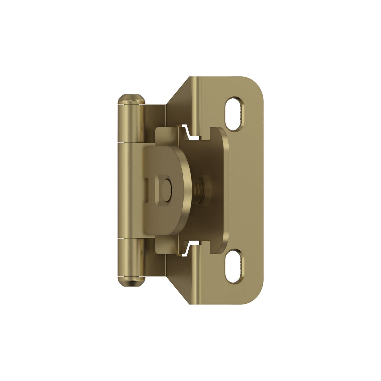 Amerock BPR8715BBZ Cabinet Hinge 1/4 in (6 mm) Overlay Single Demountable Partial Wrap Golden Champagne Kitchen Cabinet Door Hinge 1 Pair/2 Pack Functional Hardware