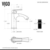 VIGO Penela 7.5 inch H Single Hole Single Handle Single Hole Bathroom Faucet in Matte Black - Bathroom Sink Faucet VG01028MB