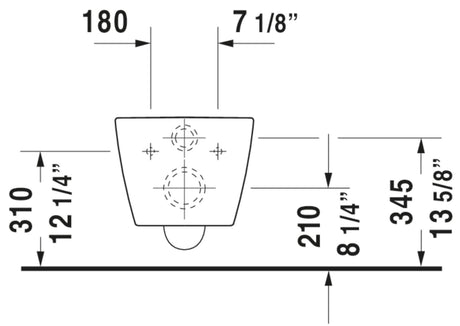 Duravit 2529090092 ME Starck Wall-Mounted Toilet