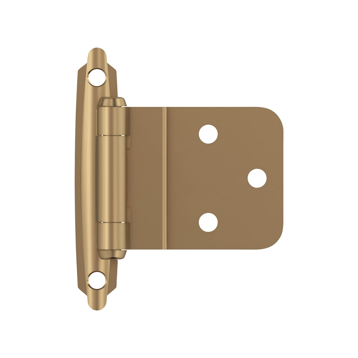 Amerock BPR3428CZ Cabinet Hinge 3/8 in (10 mm) Inset Self Closing Face Mount Champagne Bronze Kitchen Cabinet Door Hinge 1 Pair/2 Pack Functional Hardware
