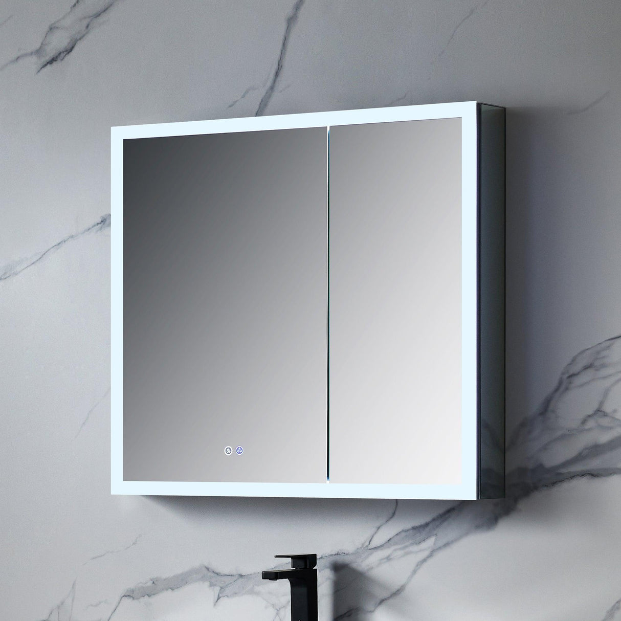 Capella LED Medicine Cabinet – Modern Vanity Mirror with Built-in Defogger and Touch Controls