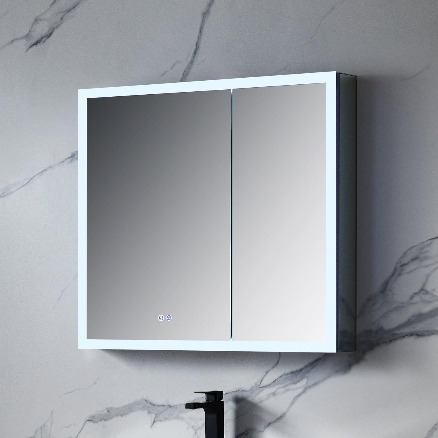 Capella LED Medicine Cabinet – Modern Vanity Mirror with Built-in Defogger and Touch Controls
