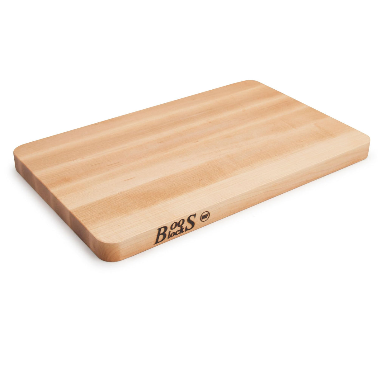 John Boos 212 Chop-N-Slice Maple Wood Cutting Board for Kitchen Prep, 1" Thick, Small, Edge Grain, Rectangle Charcuterie Block, 16" x 10", Reversible 16X10X1 MPL-EDGE GR-REV-NO GRV-