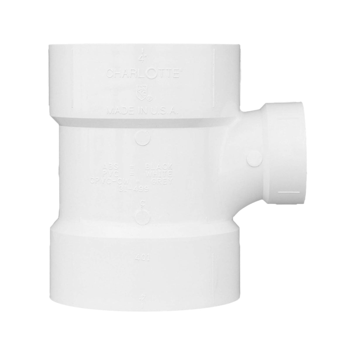CHARLOTTE PIPE 2 x 1 1/2 x 1 1/2 DWVSANITARYTEE REDUC DWV (DRAIN, WASTE AND VENT) (1 Unit Piece)