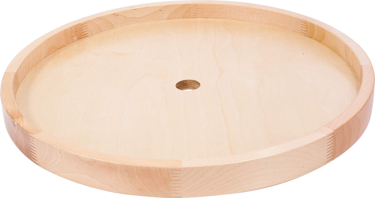 Hardware Resources LSR18 18" Round Wood Lazy Susan Individual Shelf with Hole