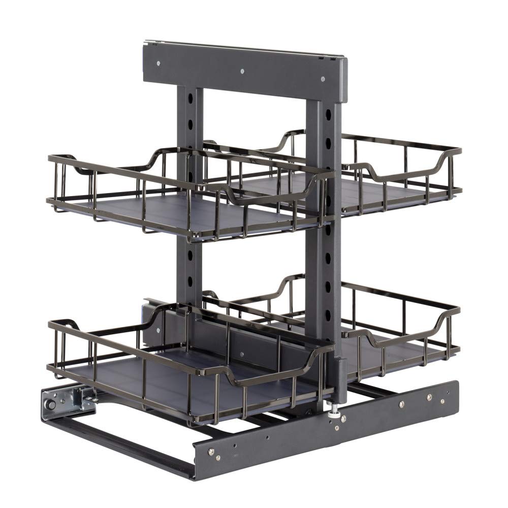 Hardware Resources SWS-BCFH15BN 15" Black Nickel STORAGE WITH STYLE® Full-Height Blind Corner Organizer